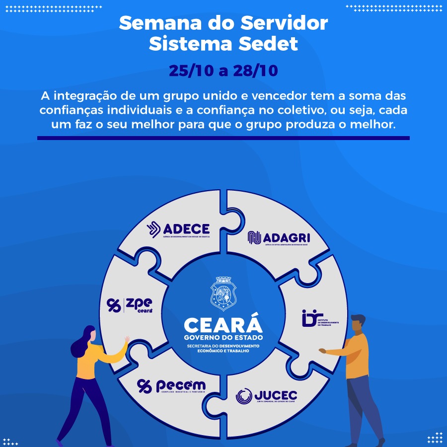 Sistema Sedet promove 1ª Semana do Servidor com programação voltada para a integração