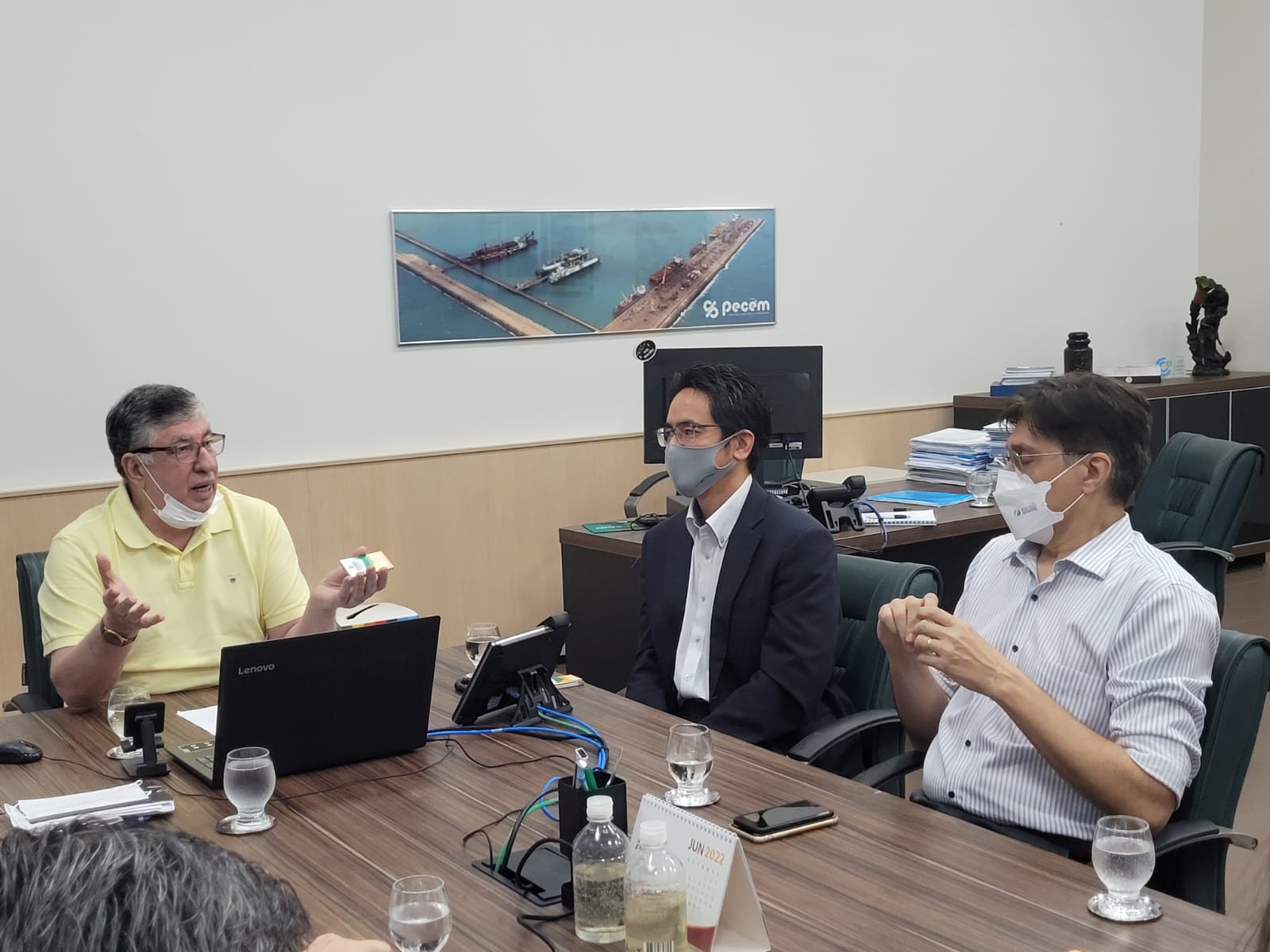 Representantes da Cegás e Mitsui se reúnem com o secretário da Sedet