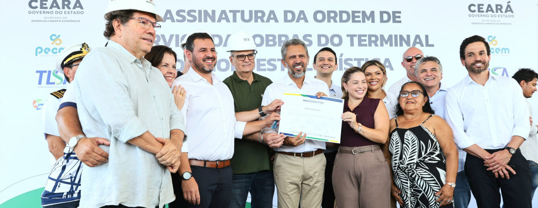 No Ceará, iniciadas obras do terminal logístico que ligará o Porto do Pecém à Transnordestina