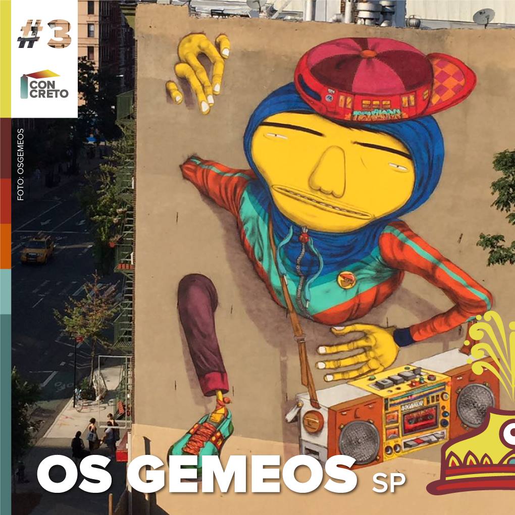 Os Gemeos fazem palestra na terça-feira (8) em Fortaleza dentro da programação de formação do Festival Concreto