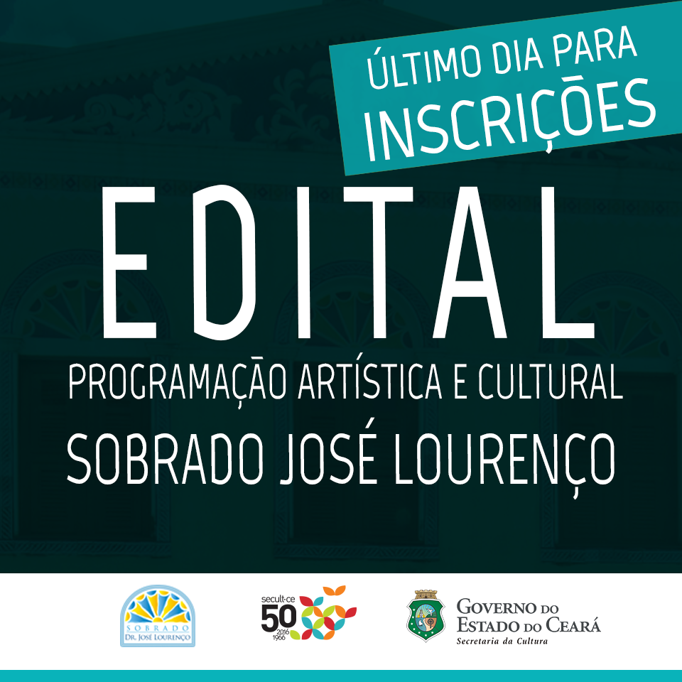Encerram-se nesta segunda-feira, 28/11, as inscrições para o Edital de Programação Artística e Cultural do Museu de Arte Sobrado Dr. José Lourenço.