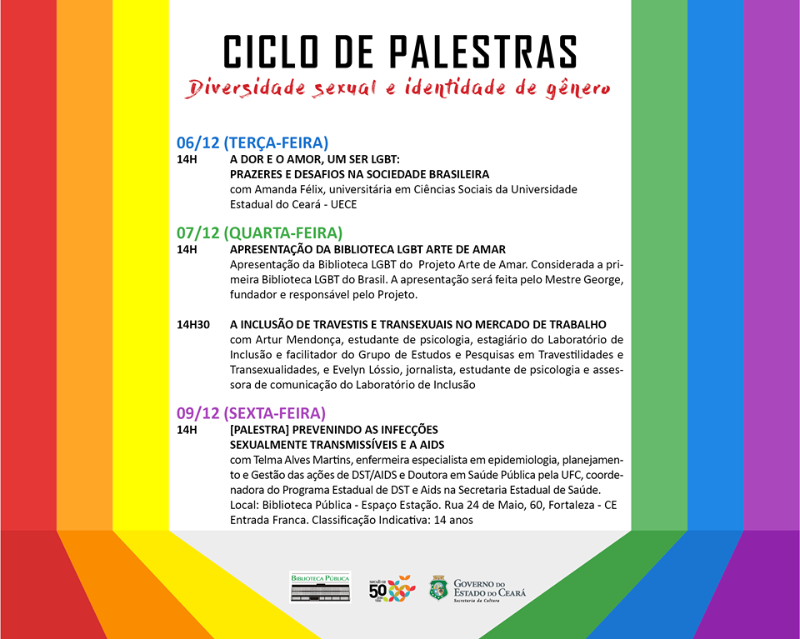 BIBLIOTECA Pública encerra nesta sexta-feira, 9/12, Ciclo de Palestras Diversidade Sexual e Identidade de Gênero
