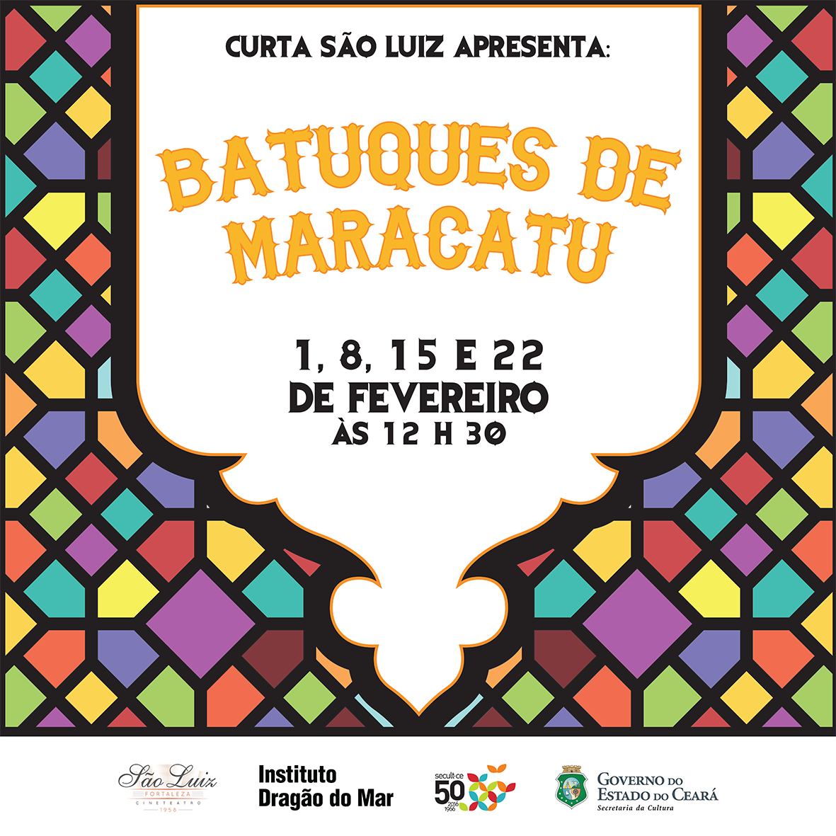 Os maracatus vão ao Cineteatro São Luiz, todas as quartas-feiras de fevereiro, ao meio-dia e meia, com entrada franca