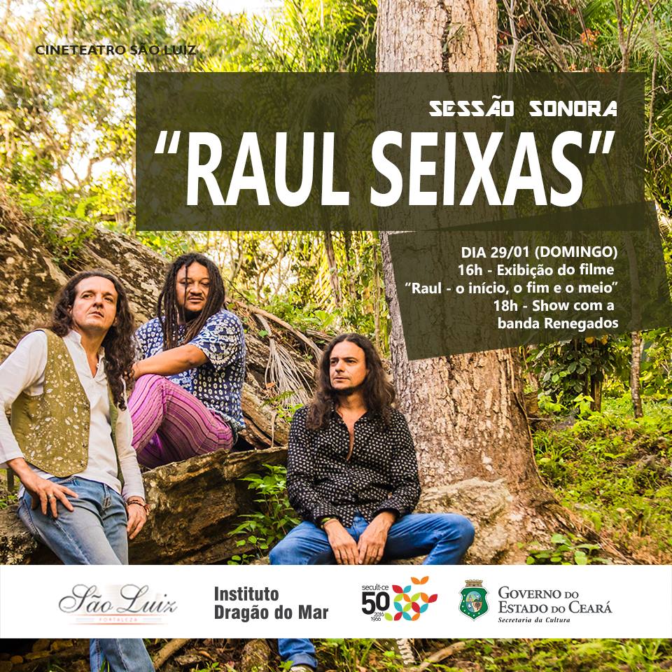 Cineteatro São Luiz realiza Sessão Sonora em homenagem a Raul Seixas, neste domingo, 29/1