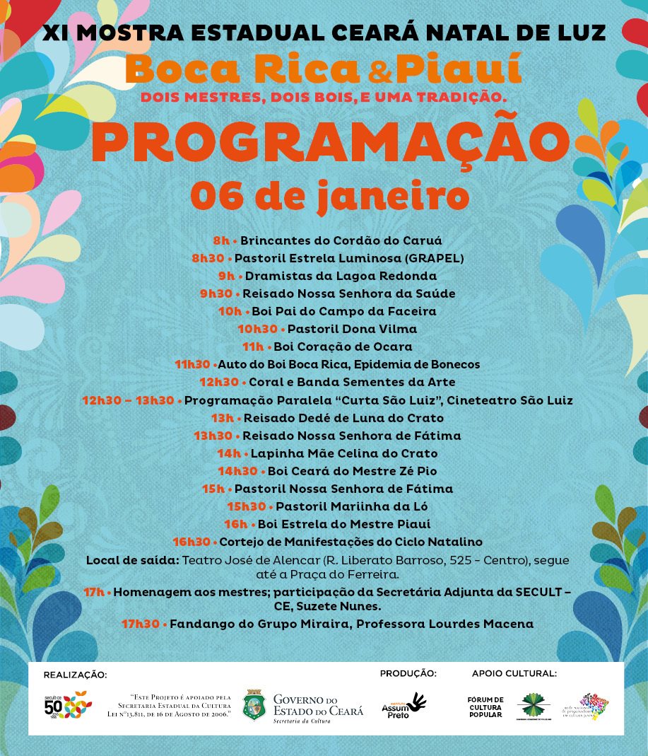 Mostra Estadual Ceará Natal de Luz acontece no Dia de Reis, na Praça do Ferreira, com programação de 8h às 19h