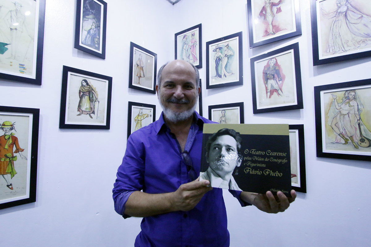 Exposição  “O Teatro Cearense pelas Mãos do Cenógrafo e Figurinista Flávio Phebo”  teve abertura na Galeria Ramos Cotoco, no TJA, nesta quarta, 17/5