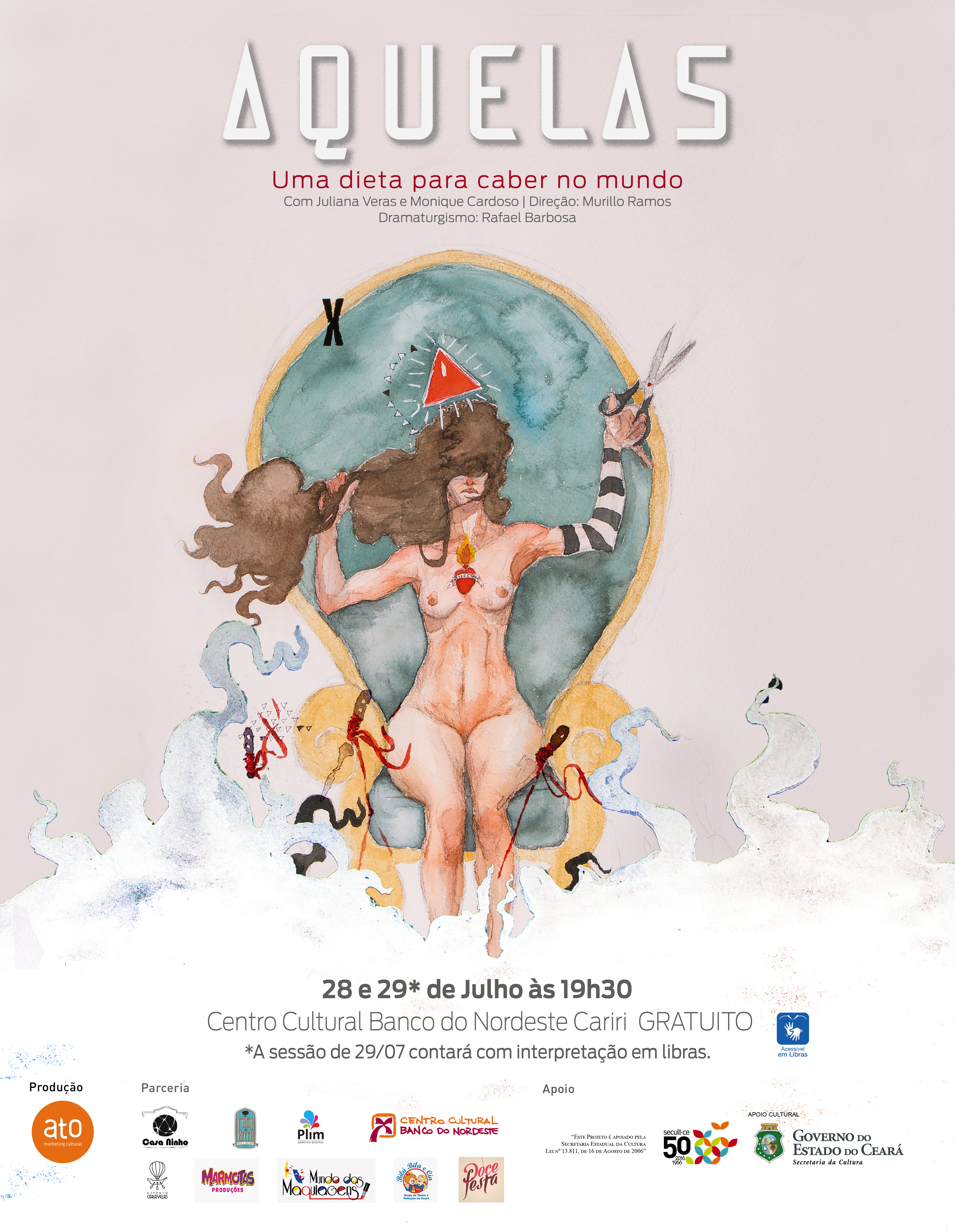 Com apoio Cultural da Secult, estreia no Cariri “AQUELAS – Uma dieta para caber no mundo”.