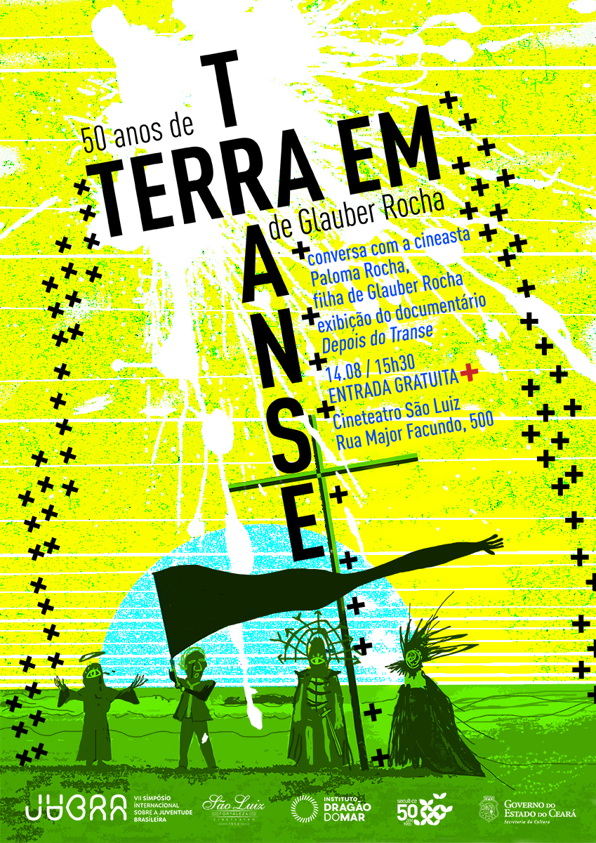 Cineteatro São Luiz comemora 50 anos de Terra em Transe, de Glauber Rocha, com exibição da obra e bate-papo com Paloma Rocha, filha de Glauber