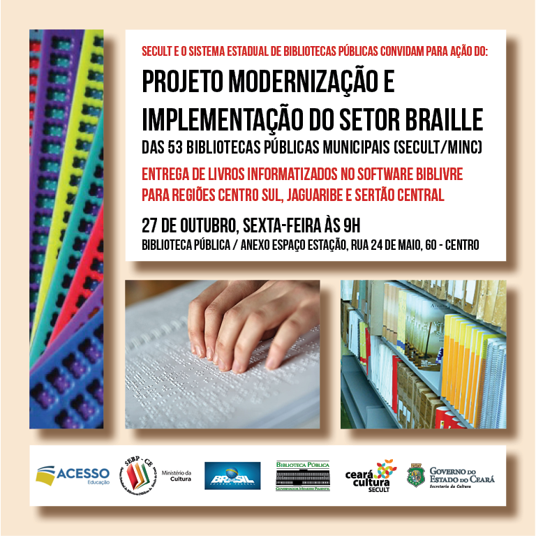 Secult e Sistema Estadual de Bibliotecas Públicas do Ceará (SEBP/CE) entregam 28 mil livros catalogados para 53 bibliotecas públicas de municípios das regiões Centro Sul, Jaguaribe e Sertão central