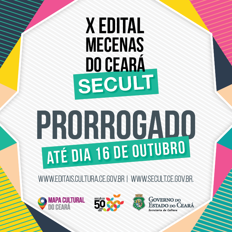 X Edital Mecenas do Ceará: inscrições prorrogadas até o dia 16 de outubro