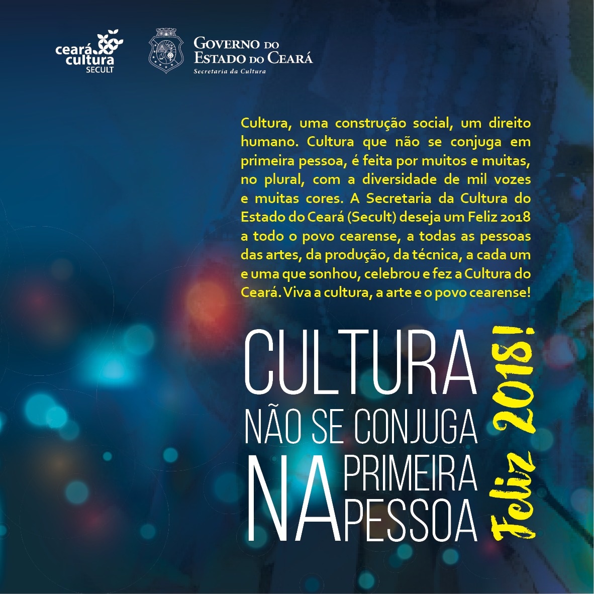 Secult deseja boas festas e feliz 2018!