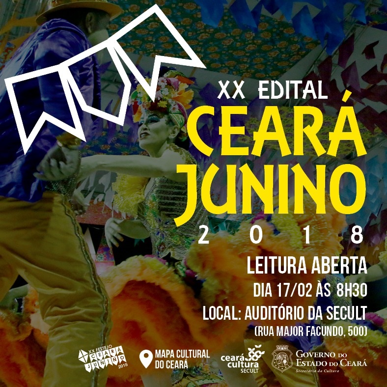 Secult convida para a Leitura Aberta do XX Edital Ceará Junino