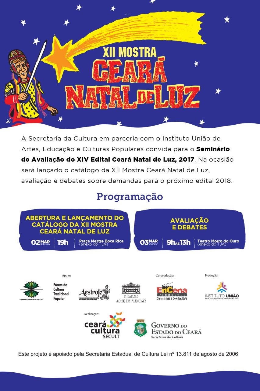 Seminário de Avaliação e Planejamento do XIV Edital Ceará Natal de Luz acontece nesta sexta e sábado, 2 e 3/3
