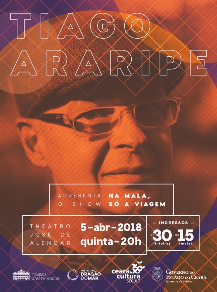 Tiago Araripe faz show nesta quinta, 5 de abril, no TJA, lançando seu novo EP, “Na Mala, Só a Viagem”