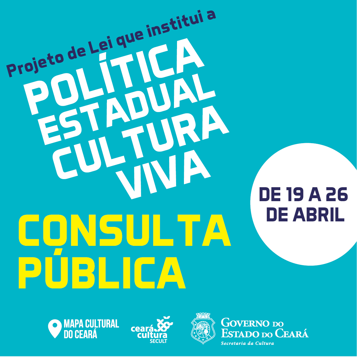 Secult lança Consulta Pública do Projeto de Lei Cultura Viva Estadual