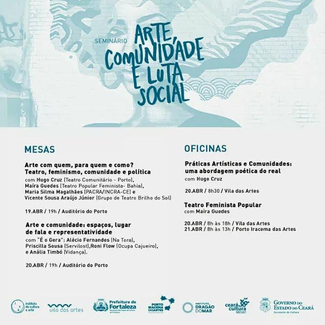 TCC: Coletivos da Ocupação Artística É O GERA participam do I Seminário Arte, Comunidade e Luta Social