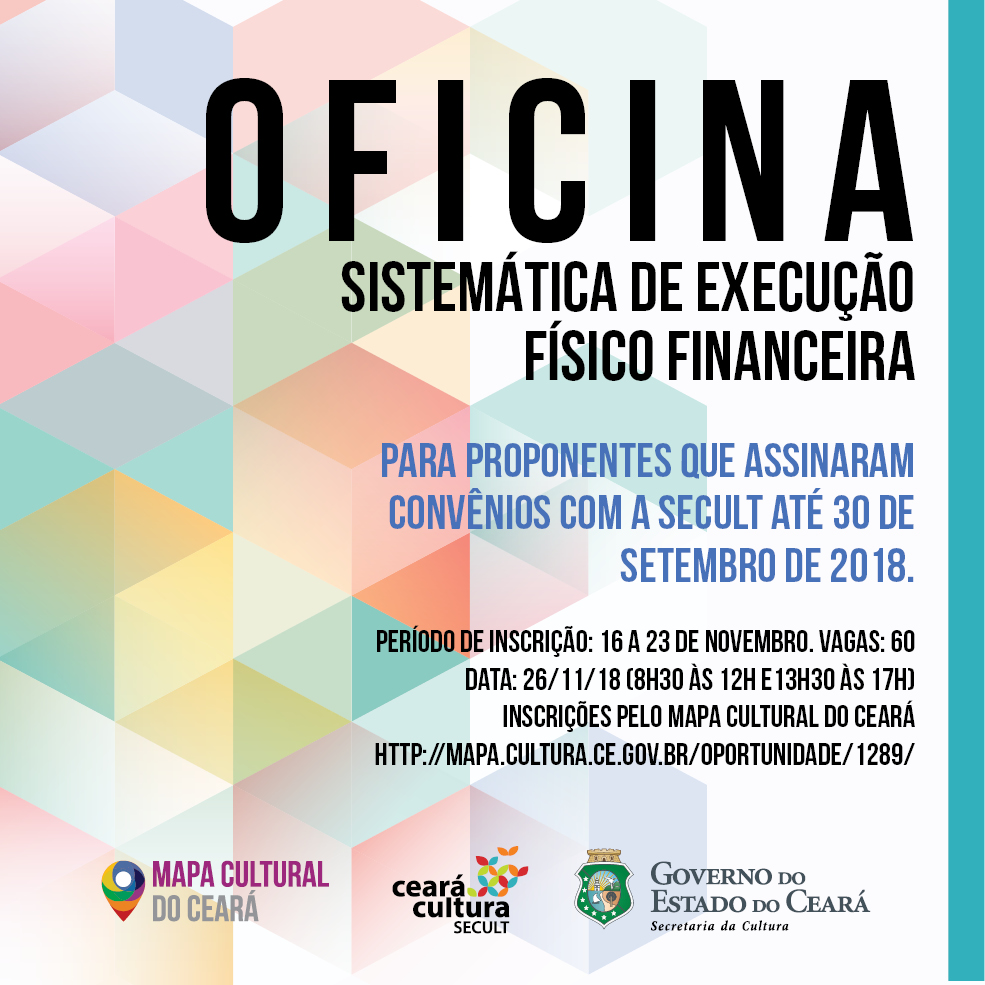 Secult abre inscrição para Oficina de Execução Físico Financeira
