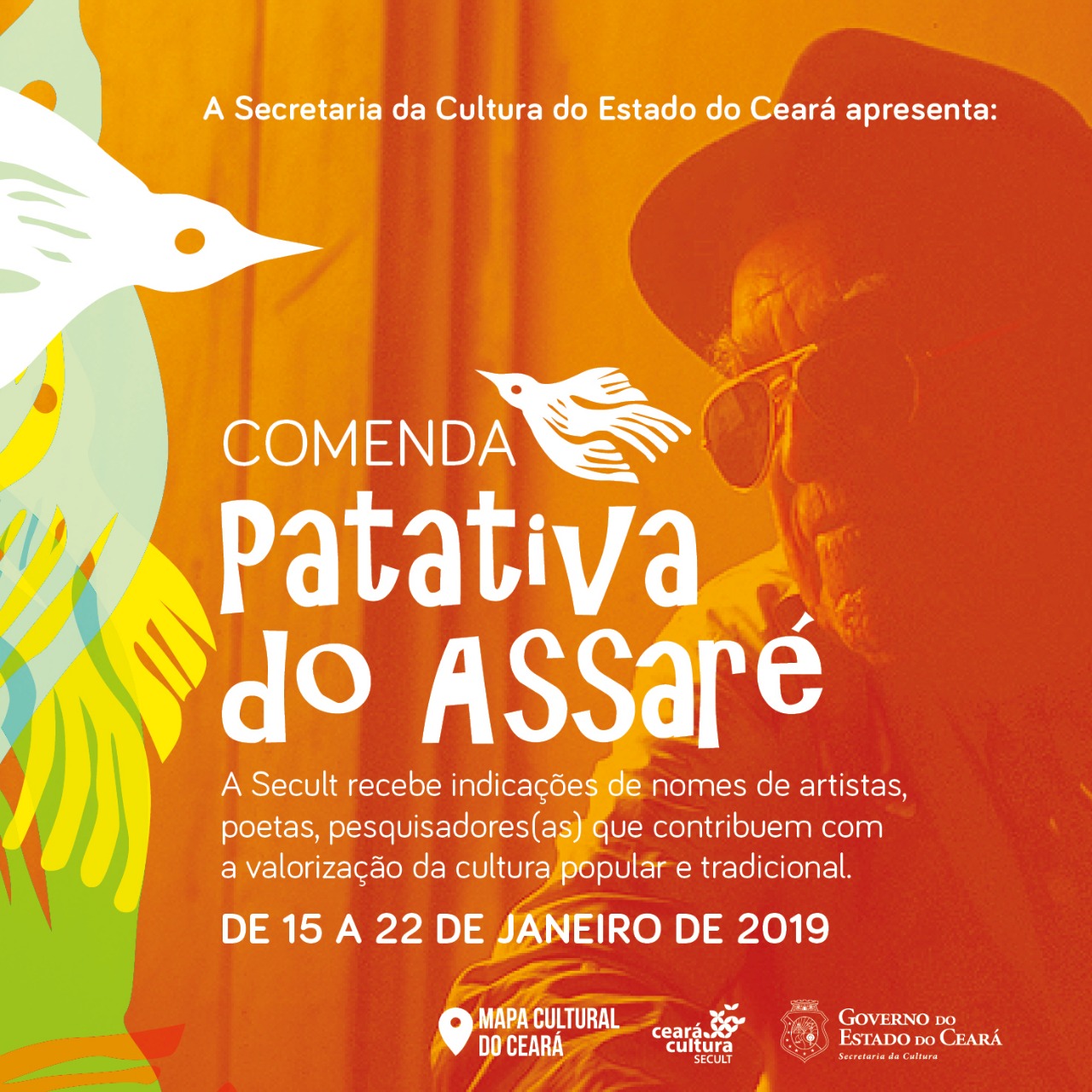 Secult Ceará lança Comenda Patativa do Assaré e recebe indicações de nomes para homenagem