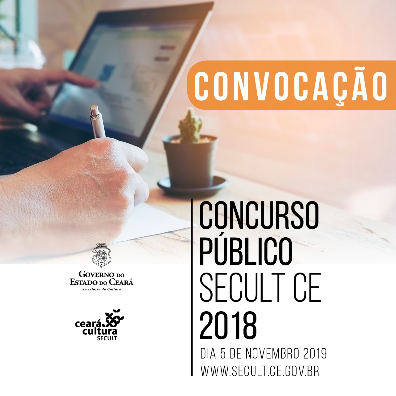 Secult convoca os aprovados em Concurso Público