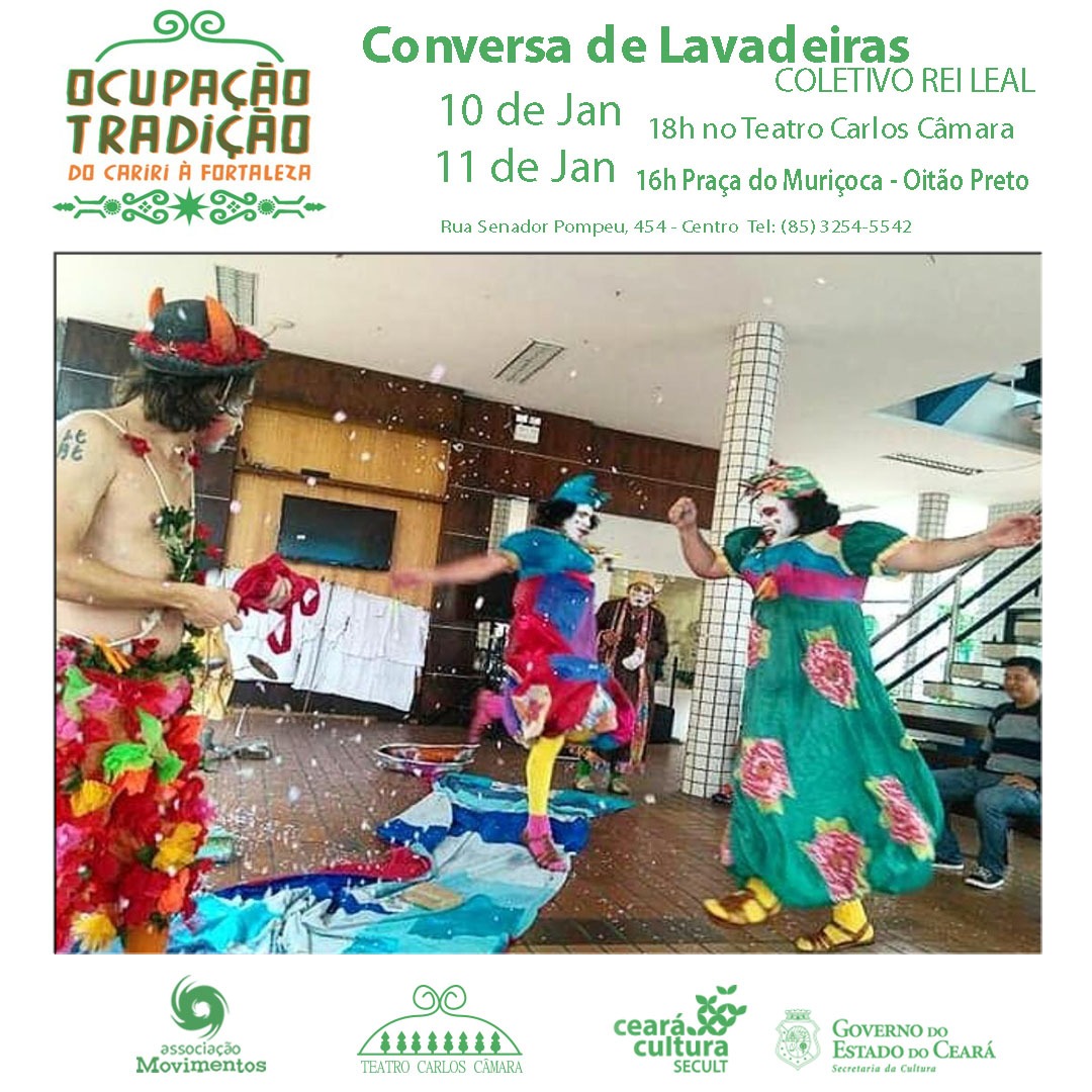 Ocupação Tradição no Teatro Carlos Câmara recebe nos dias 8 e 9 o espetáculo “Conversas de Lavadeiras”