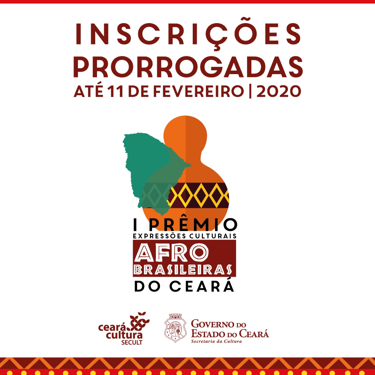 I Prêmio Expressões Culturais Afro-Brasileiras do Ceará: inscrições prorrogadas até 11/2