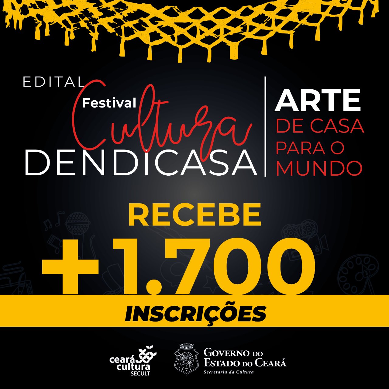 Edital Festival Cultura DendiCasa recebe mais de 1.700 inscrições