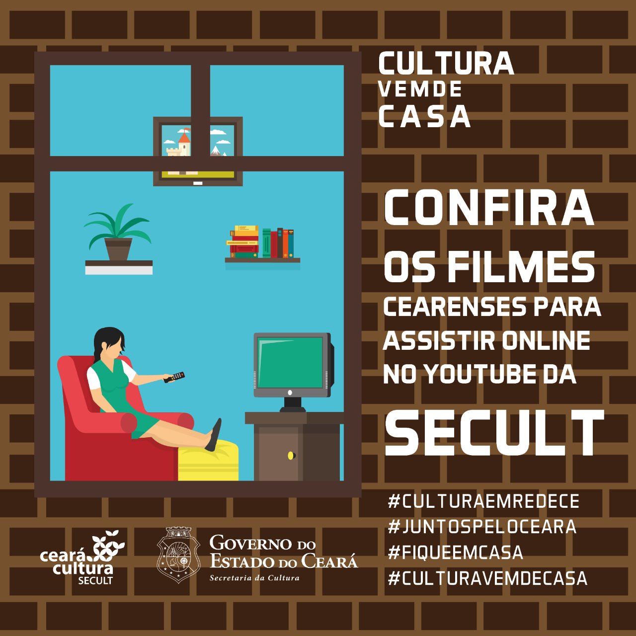 Mais 5 curtas são disponibilizados online no canal do Youtube da Secult