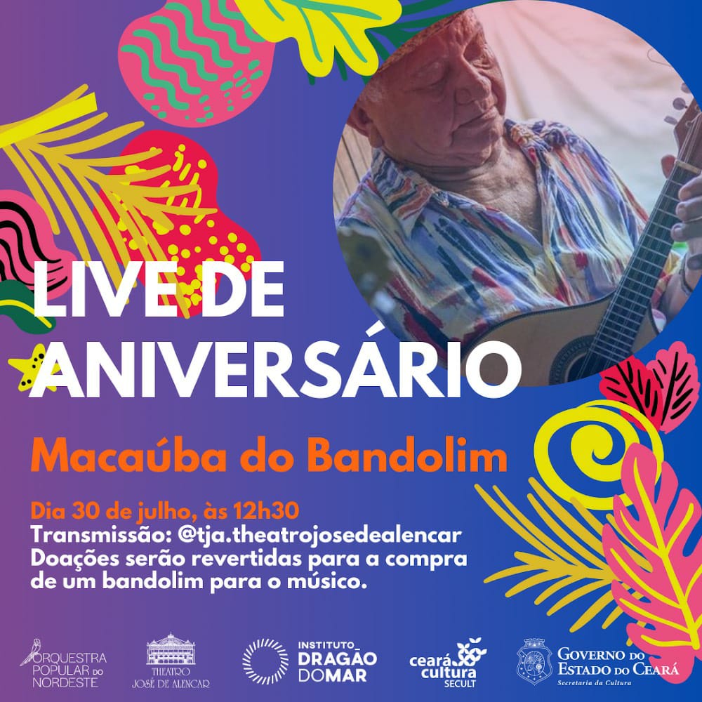 TJA celebra aniversário do Macaúba do Bandolim com live solidária