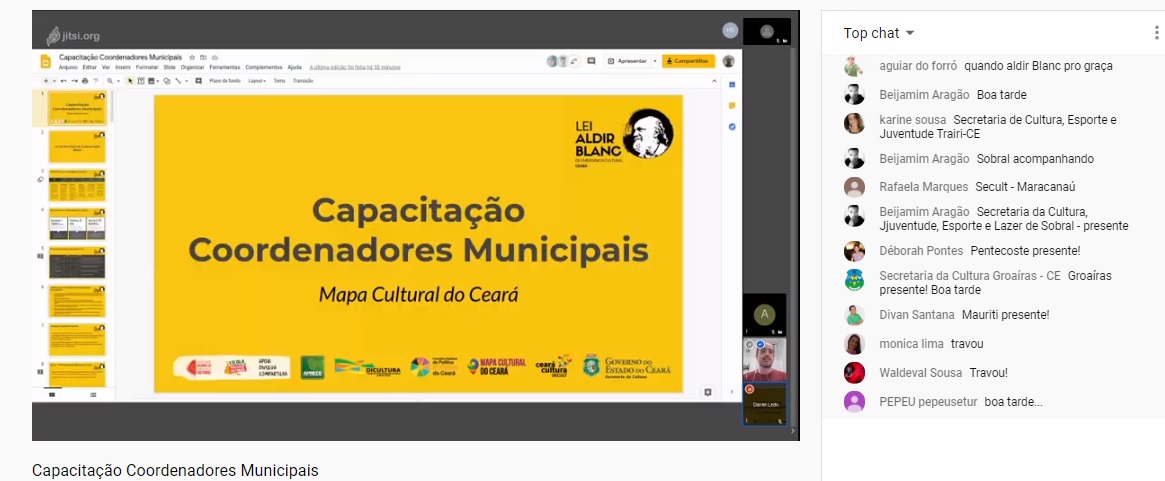 Lei Aldir Blanc: Secult realiza capacitação de coordenadores municipais
