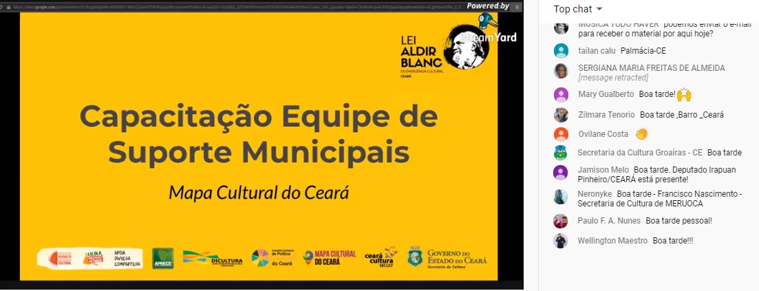 Lei Aldir Blanc: Secult realizou capacitação de equipes de suporte municipais