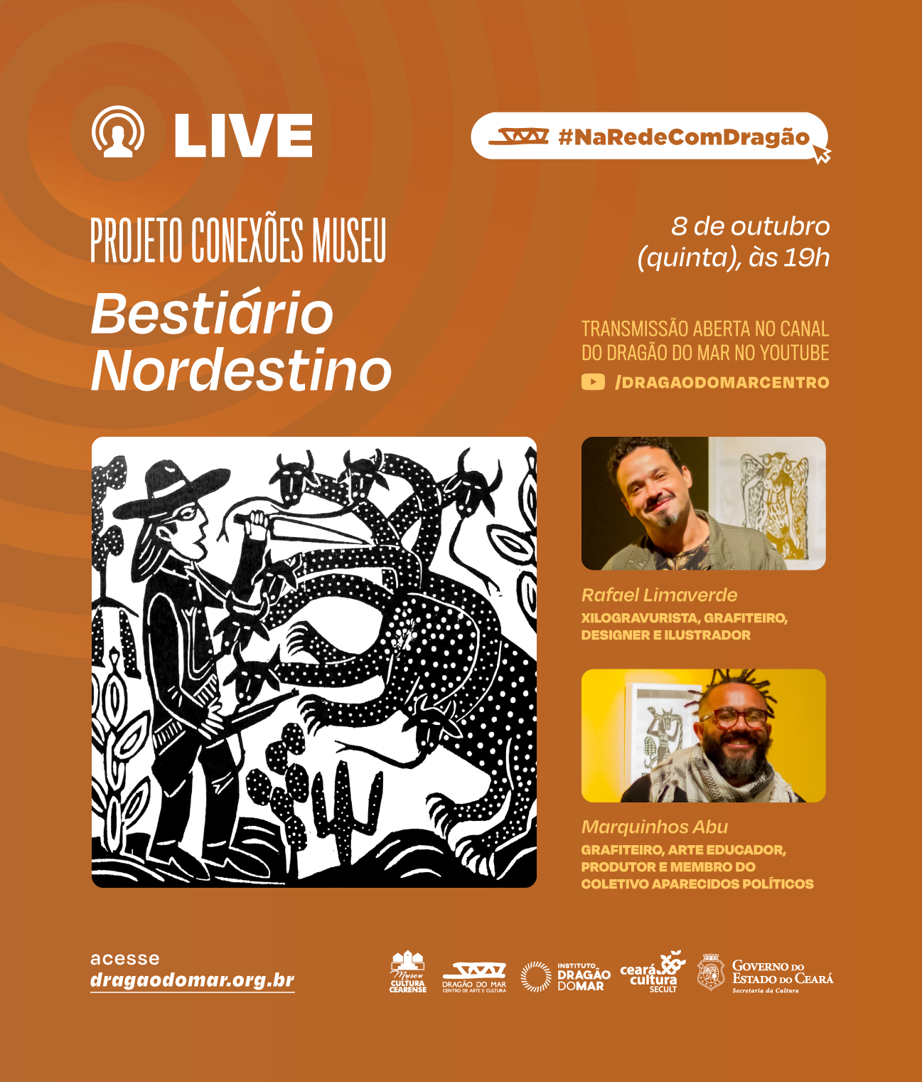Dragão do Mar transmite bate-papo  sobre projeto que aborda mundo fantástico no imaginário nordestino, nesta quinta (8)