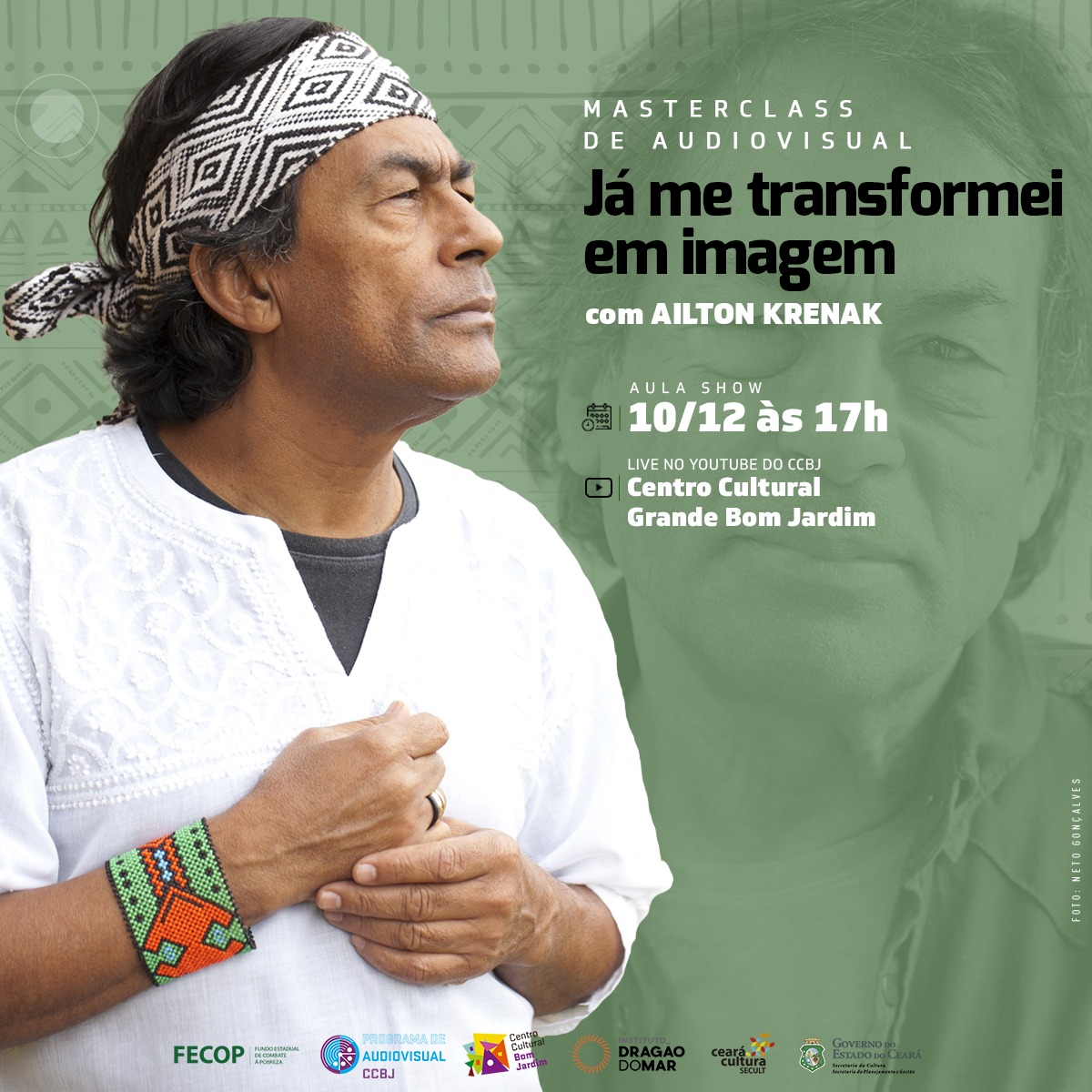 CCBJ: Ailton Krenak ministra aula sobre audiovisual nesta quinta, às 17h
