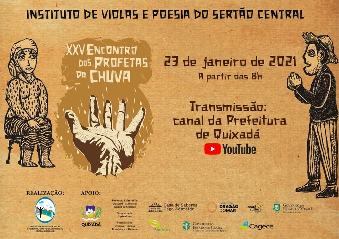 Encontro dos Profetas da Chuva será online, com apoio da Casa de Saberes Cego Aderaldo