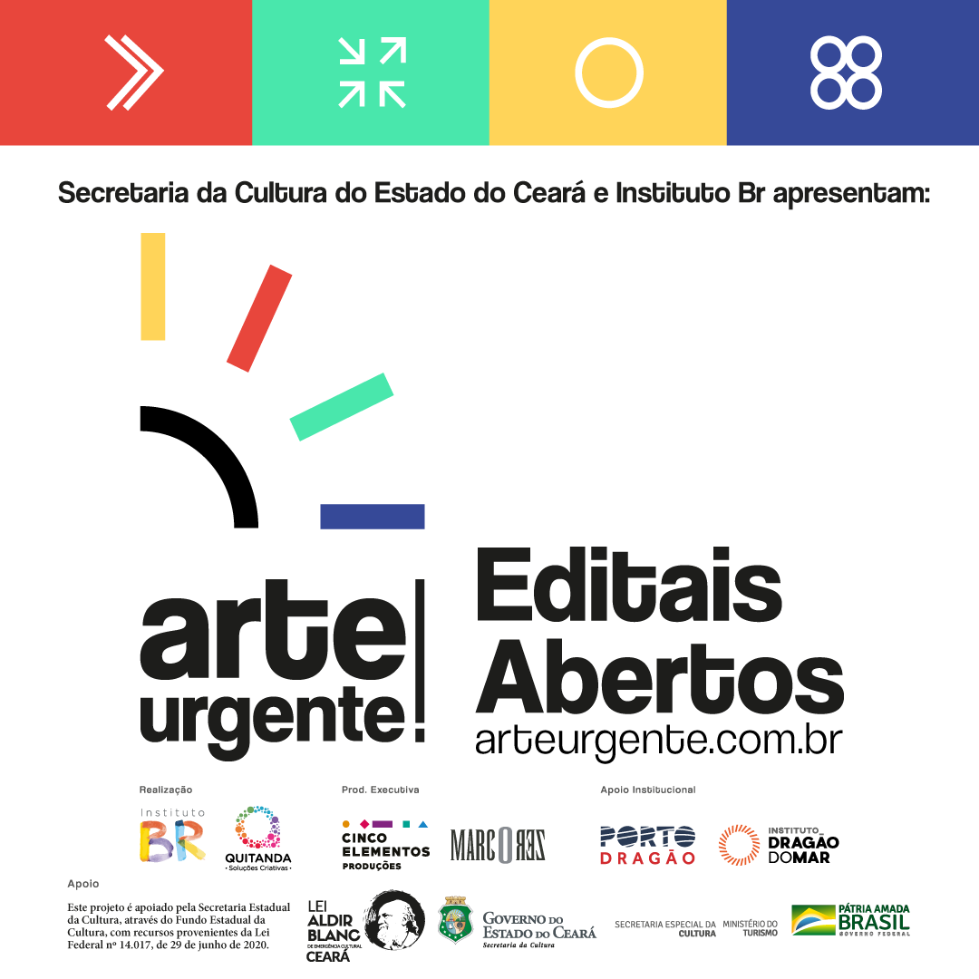 Lei Aldir Blanc: Instituto BR e Secult divulgam editais de chamamentos público da Plataforma Arte Urgente