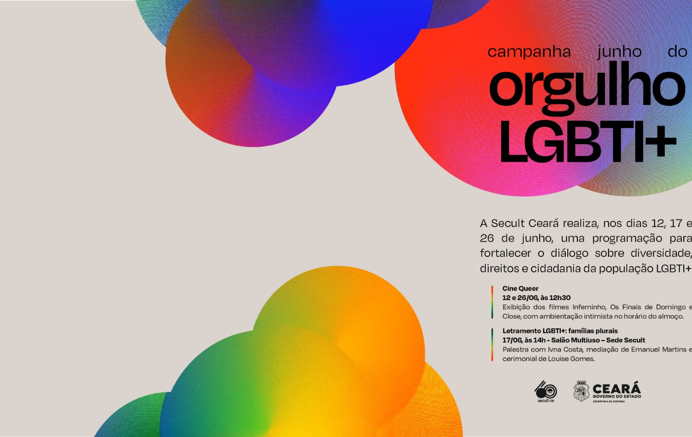 Junho Orgulho LGBTI+: Secult Ceará promove exibições audiovisuais e formação sobre famílias plurais 
