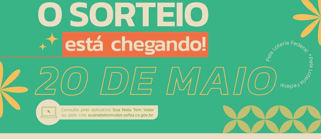 Está chegando: 70º sorteio do Sua Nota Tem Valor será nesta quarta-feira (20)