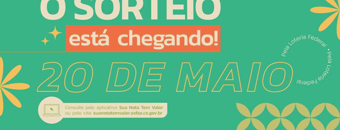 Está chegando: 70º sorteio do Sua Nota Tem Valor será nesta quarta-feira (20)