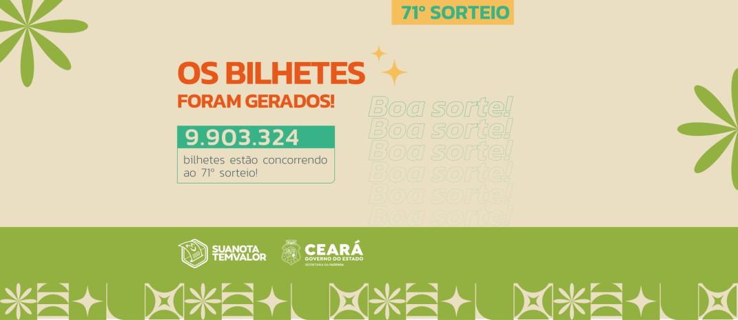 71º sorteio Sua Nota Tem Valor: quase 10 milhões de bilhetes concorrerão aos prêmios