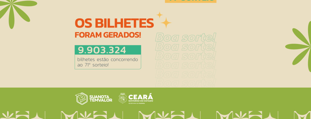 71º sorteio Sua Nota Tem Valor: quase 10 milhões de bilhetes concorrerão aos prêmios