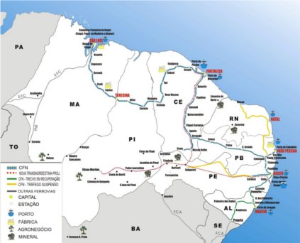 Ceará já tem mais de 200 km contínuos liberados para as obras da Transnordestina