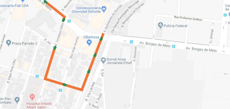 Av. Borges de Melo será fechada para andamento das obras do VLT nesta quinta-feira