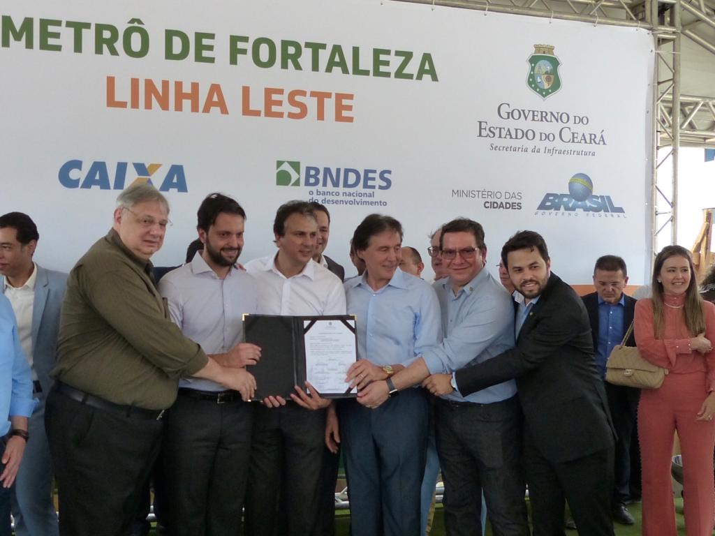 Assinada ordem de serviço para obra da Linha Leste do Metrô de Fortaleza