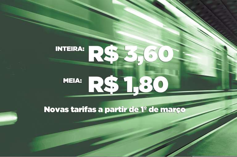 Linha Sul do Metrô de Fortaleza terá tarifa reajustada a partir de sexta-feira (1°/3)