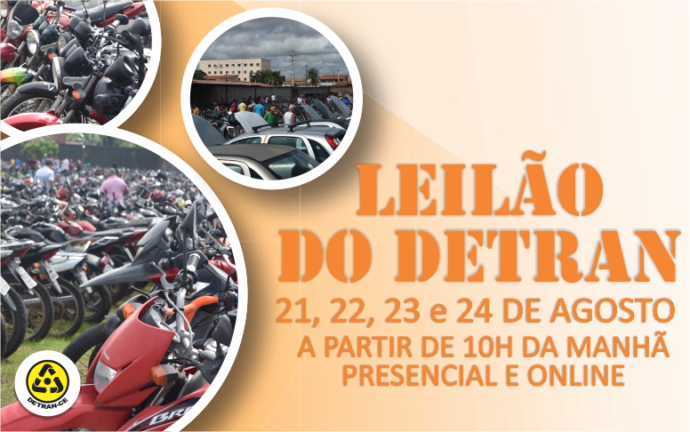 Detran CE realiza Leilão de Veículos de 21 a 24 de agosto de 2019