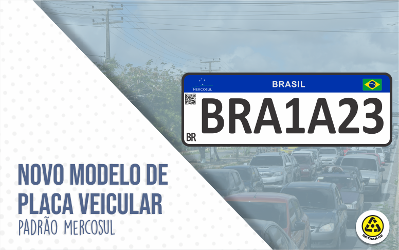 Nova placa veicular entra em vigor dia 3 de fevereiro em todo o Brasil