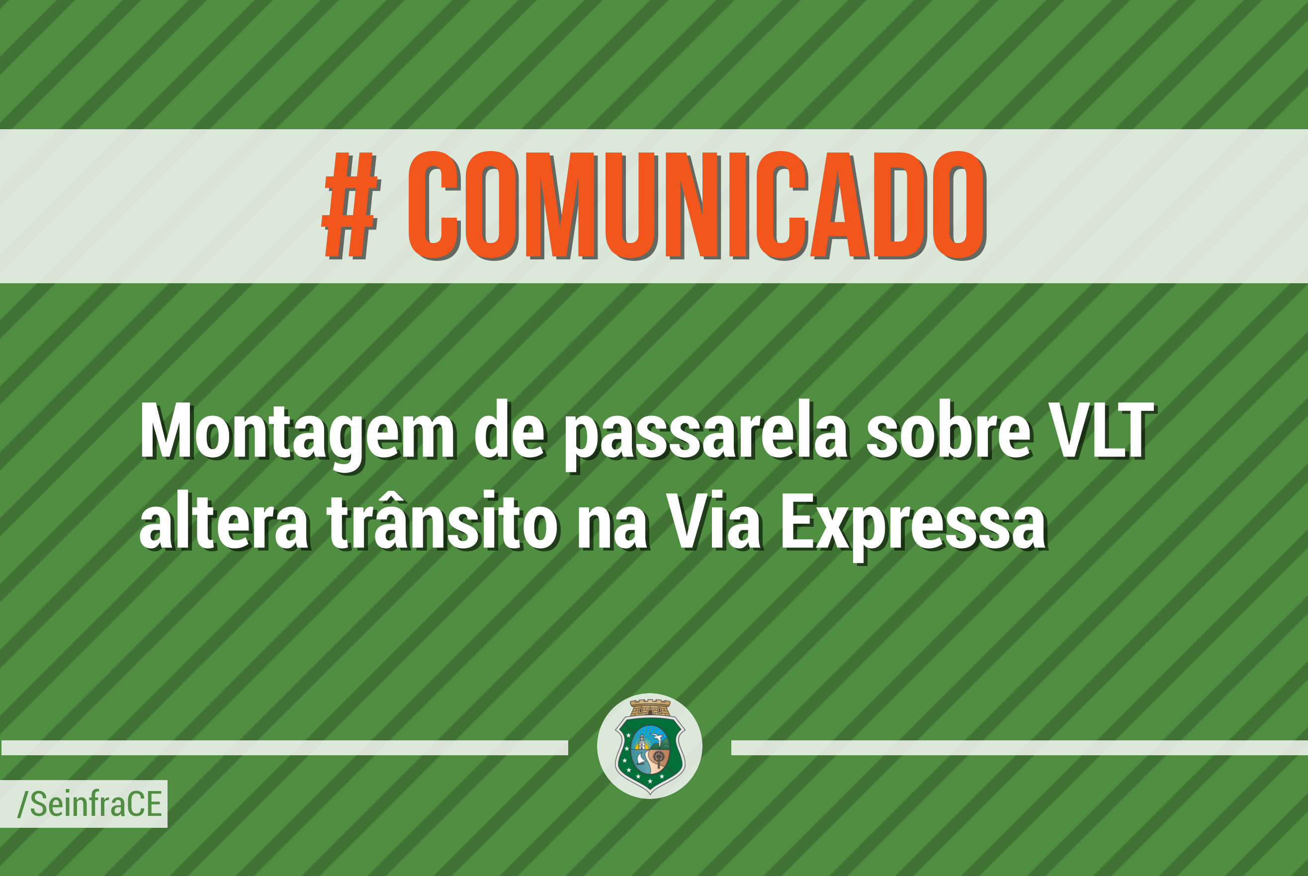 Montagem de passarela sobre VLT altera trânsito na Via Expressa