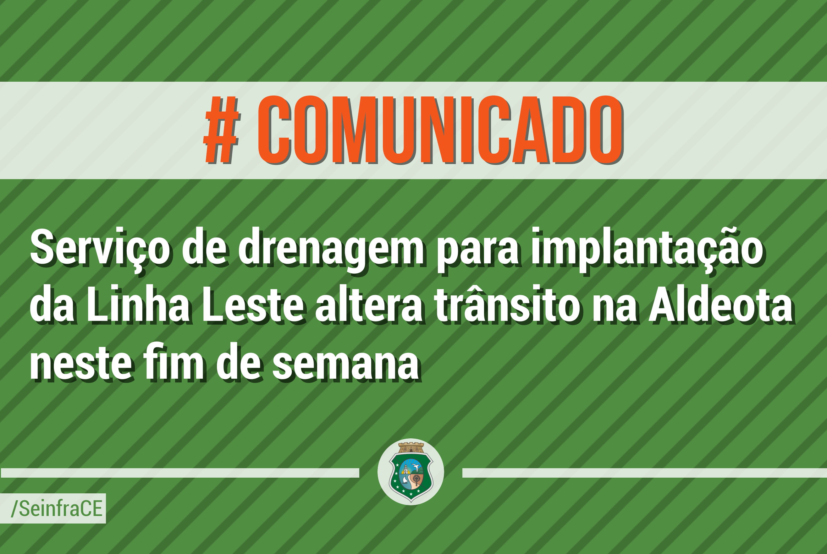 Serviço de drenagem para implantação da Linha Leste altera trânsito na Aldeota neste fim de semana