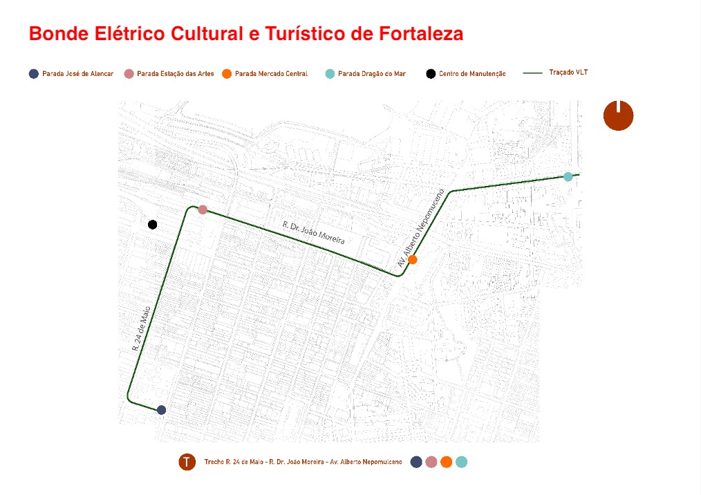 Remodelado, projeto de Bonde Elétrico Cultural e Turístico de Fortaleza é divulgado para requalificar o Centro e fortalecer economia criativa