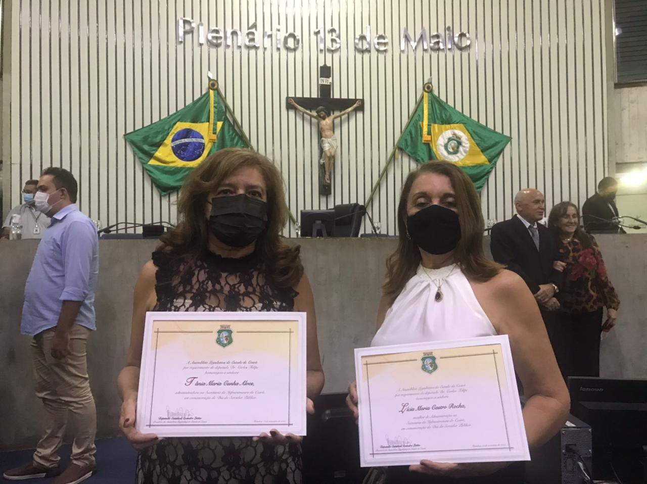 Servidoras da Seinfra são homenageadas na Assembleia Legislativa pelo Dia do Servidor Público