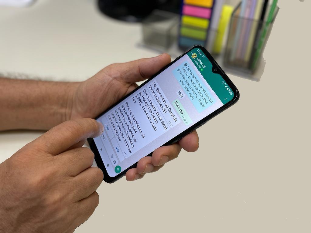 Detran-CE disponibiliza documento de veículos através do WhatsApp